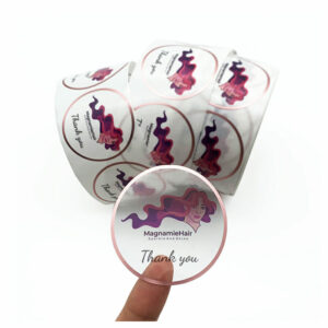 Transparent packaging stickers