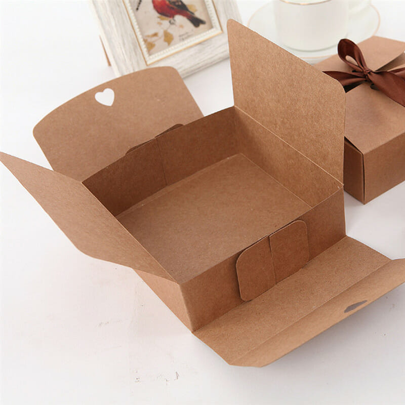Simple kraft paper ribbon chocolate boxes